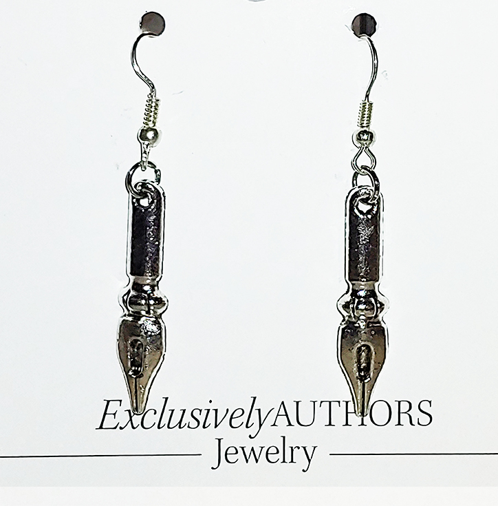 Author Pen Earrings