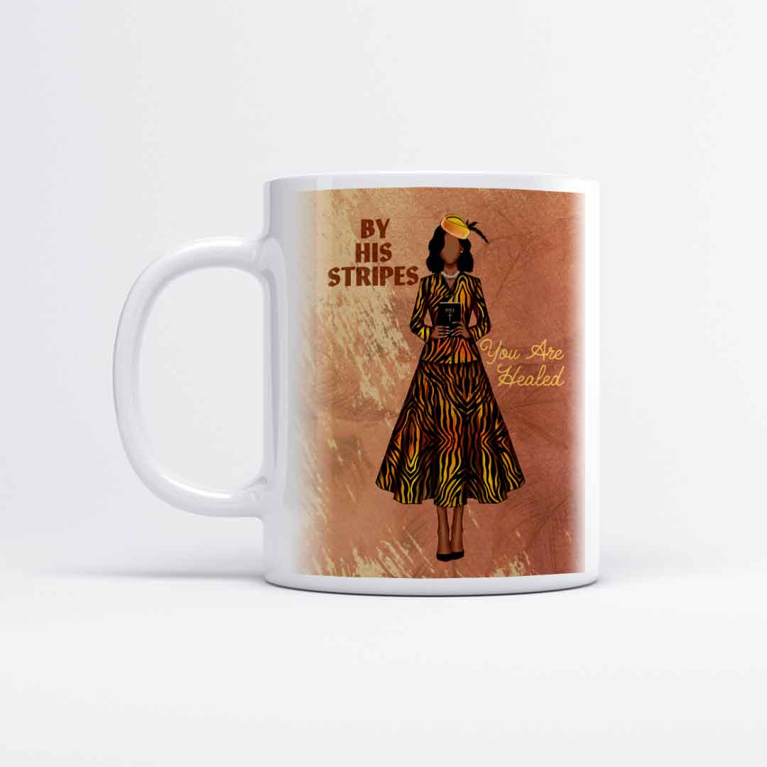 By His Stripes 15oz coffee mug by Donna P. McCullum