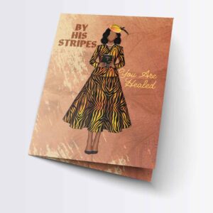 By His Stripes greeting card by Donna P. McCullum