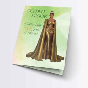 Golden Soror greeting card by Donna P. McCullum