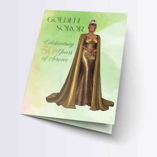 Golden Soror greeting card by Donna P. McCullum