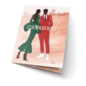 The Perfect Compliment greeting card by Donna P. McCullum