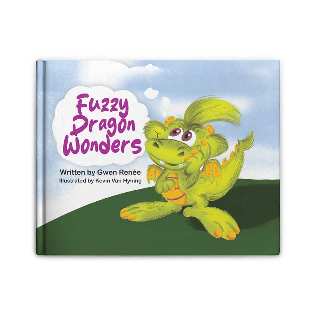 Fuzzy Dragon Wonders, written by Gwen Renee' and illustrated by Kevin Van Hyning