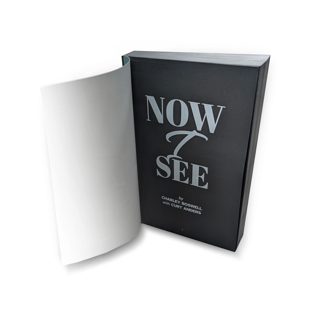 Now I See - Dark Edition inside pages, written by Charley Boswell