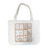 White canvas tote bag featuring My Baby Boomer Chinatown sublimation printed artwork by Irene Wong