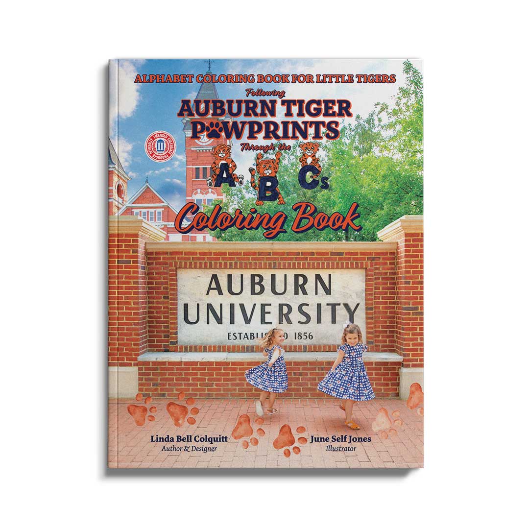 Following Auburn Tiger Pawprints Through The ABCs: Coloring Book Companion to the Main Book